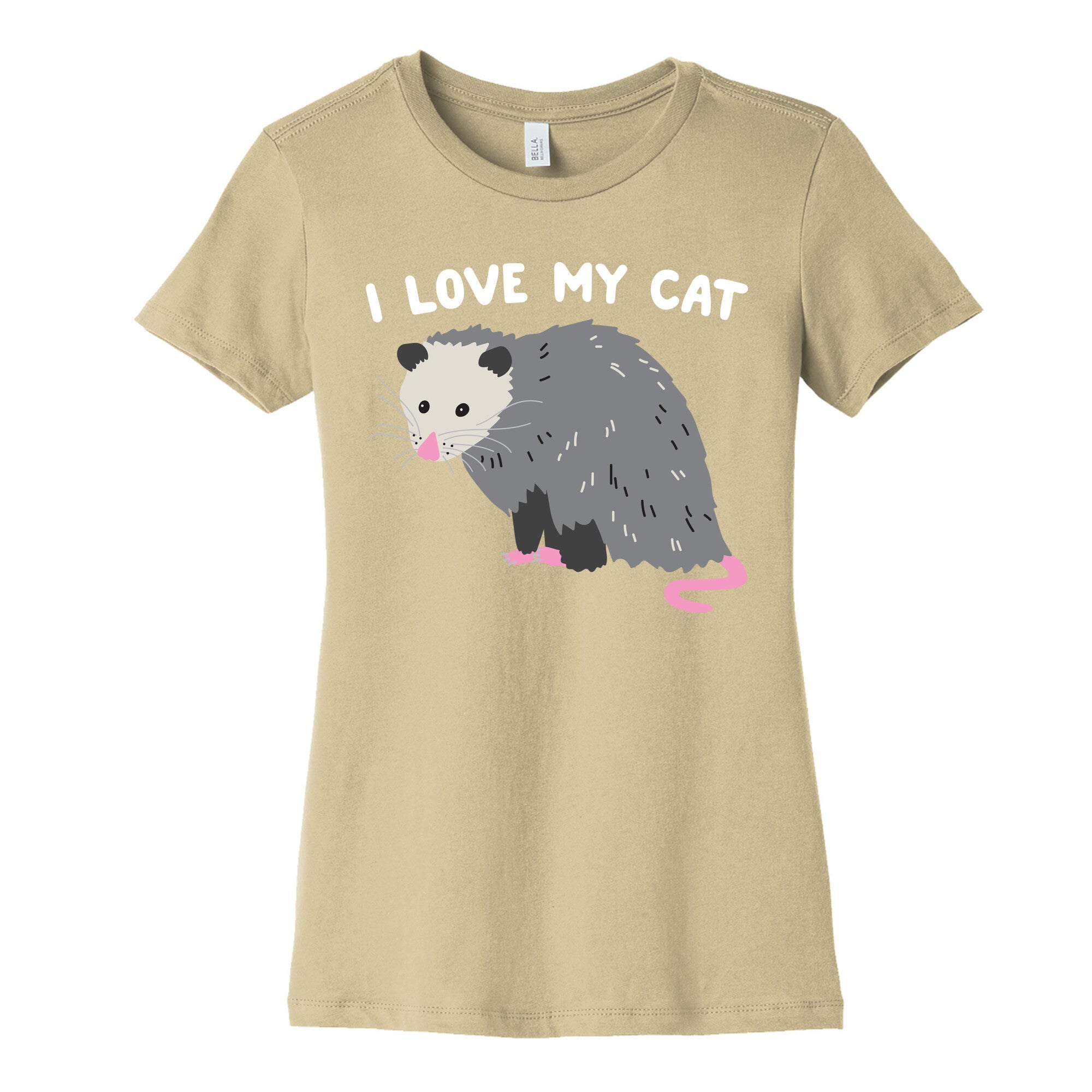 I Love My Cat Opossum Women's Cotton Tee