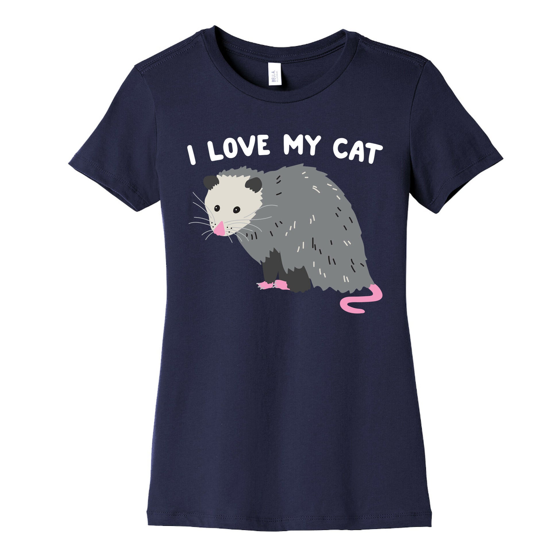 I Love My Cat Opossum Women's Cotton Tee