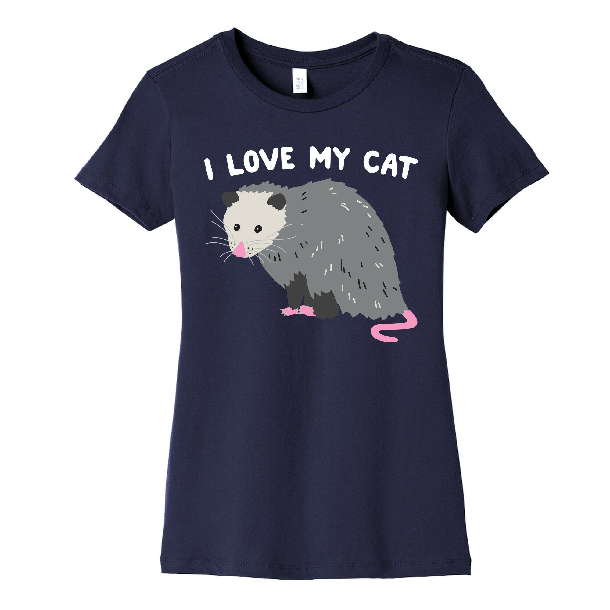 I Love My Cat Opossum Women's Cotton Tee