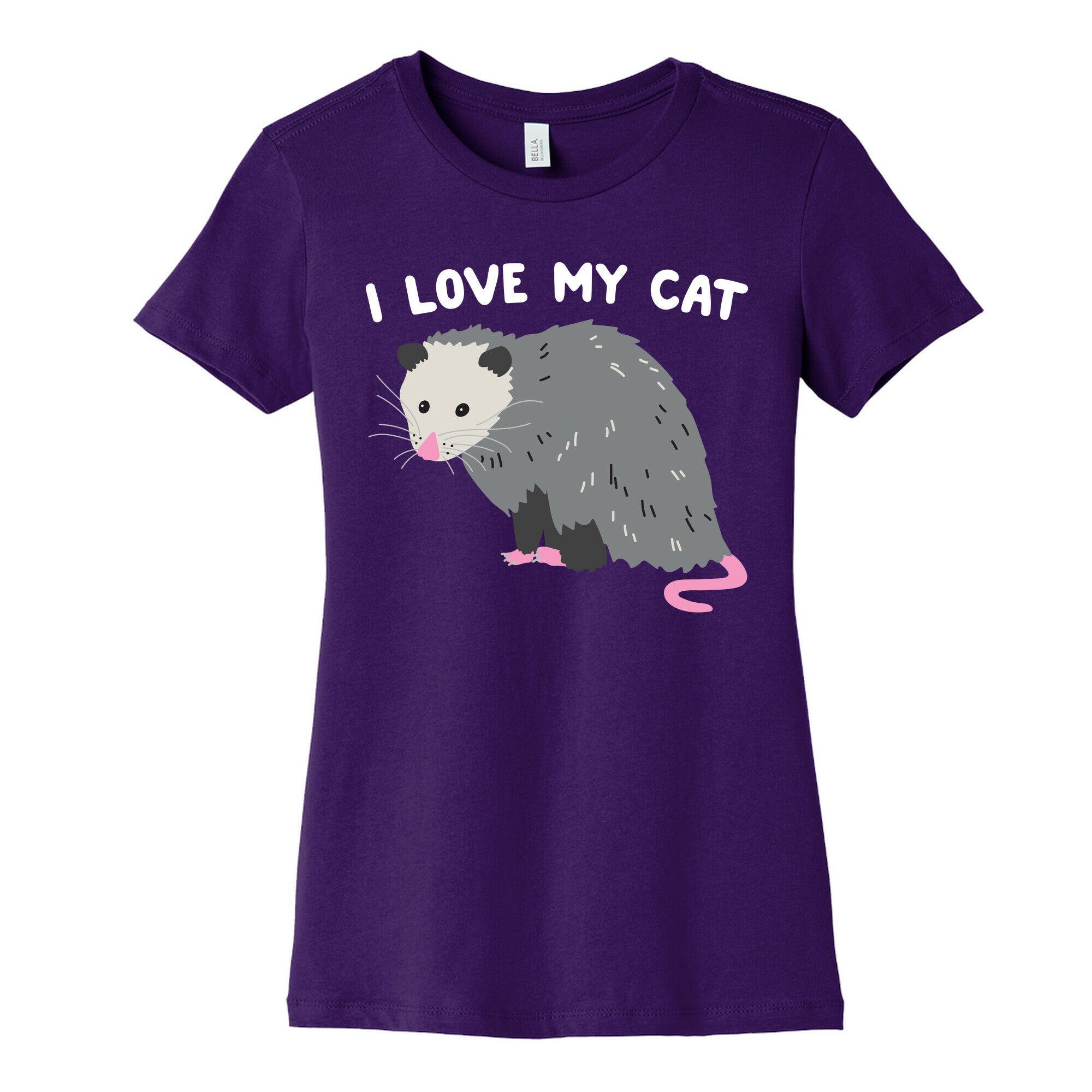 I Love My Cat Opossum Women's Cotton Tee