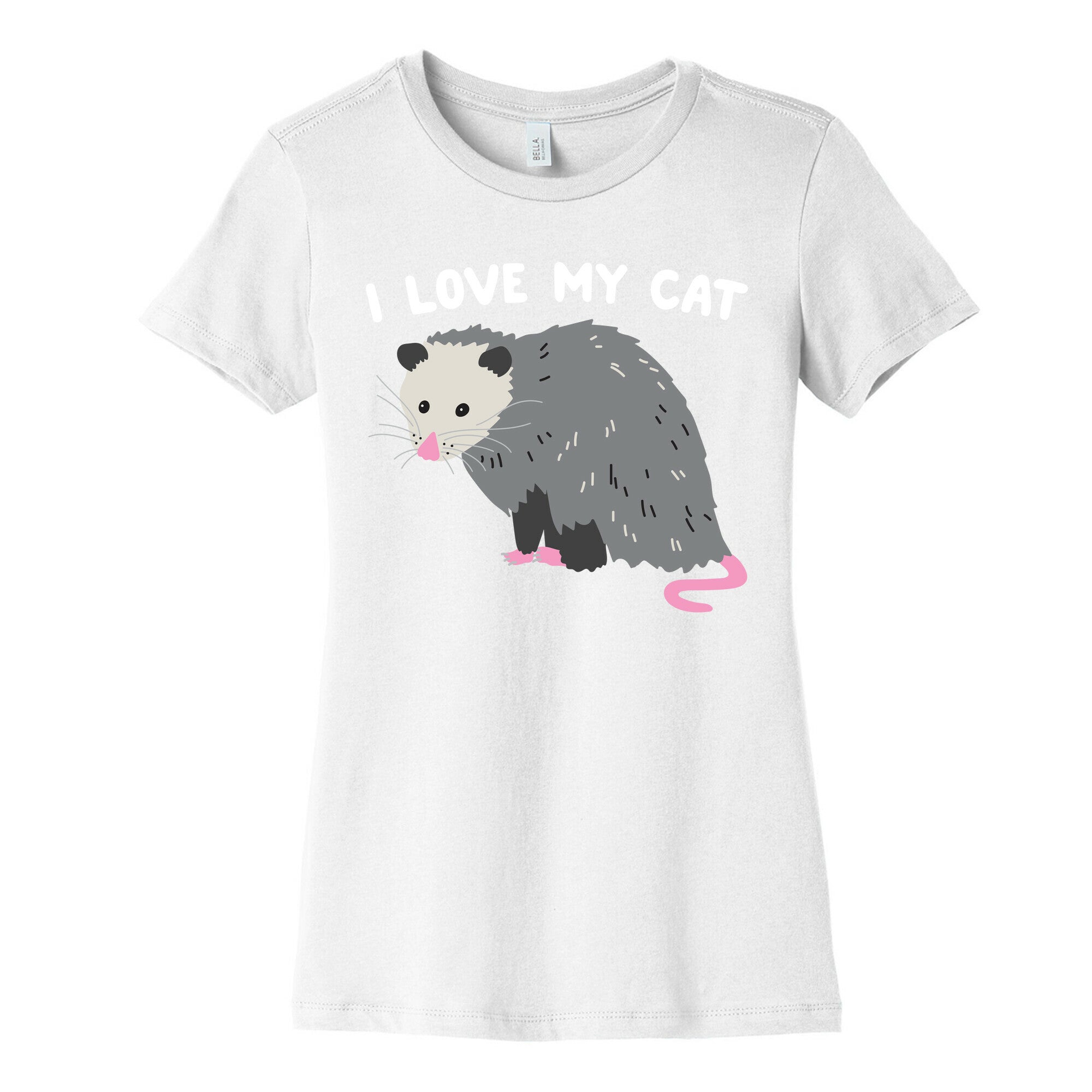I Love My Cat Opossum Women's Cotton Tee