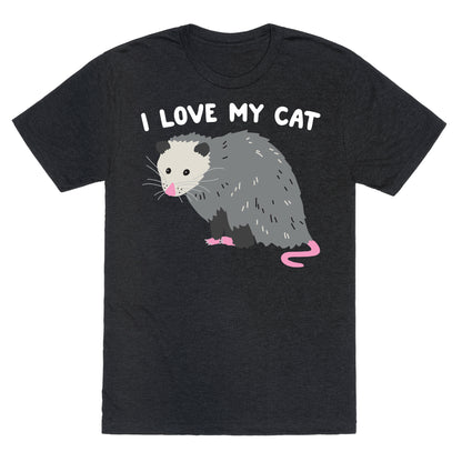 I Love My Cat Opossum Unisex Triblend Tee