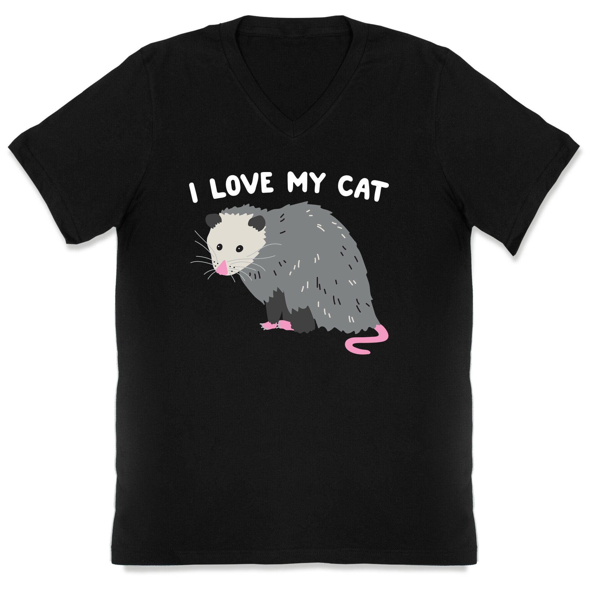 I Love My Cat Opossum V-Neck