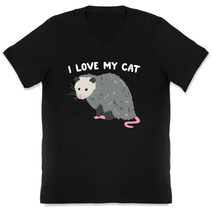 I Love My Cat Opossum V-Neck