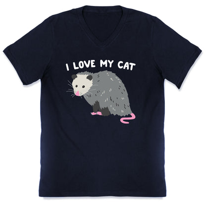 I Love My Cat Opossum V-Neck