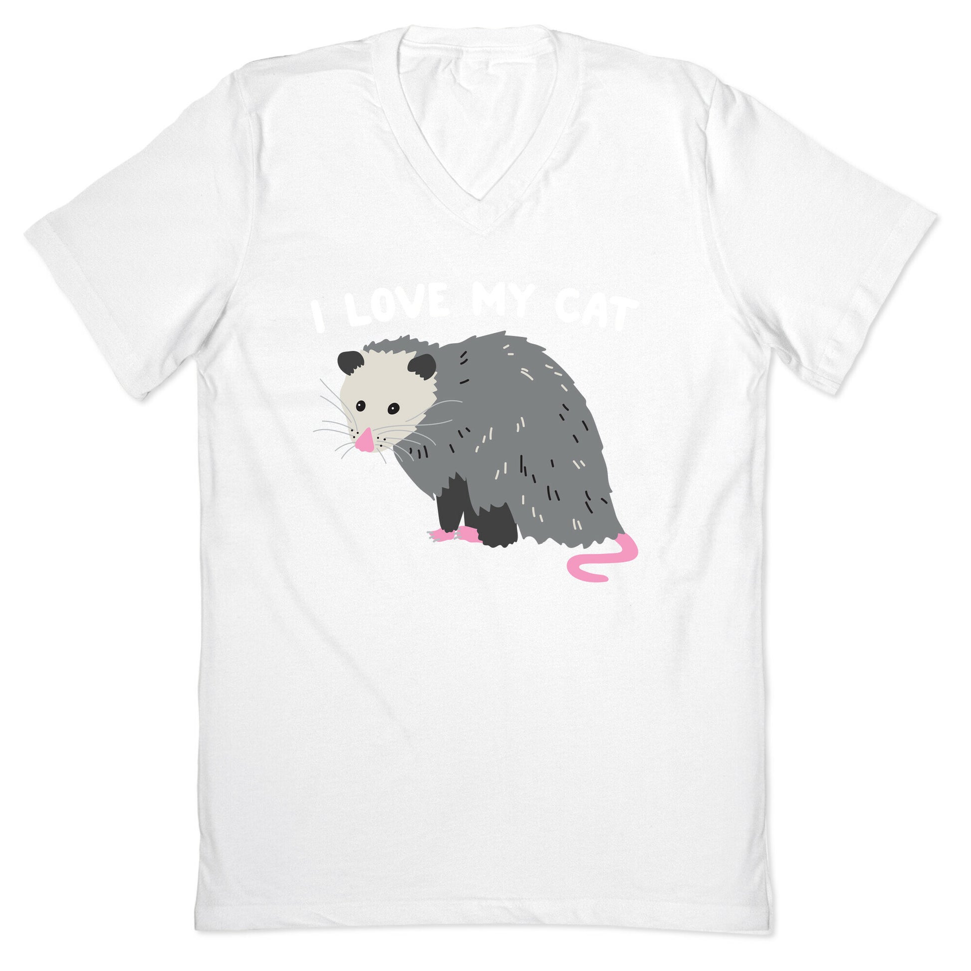 I Love My Cat Opossum V-Neck