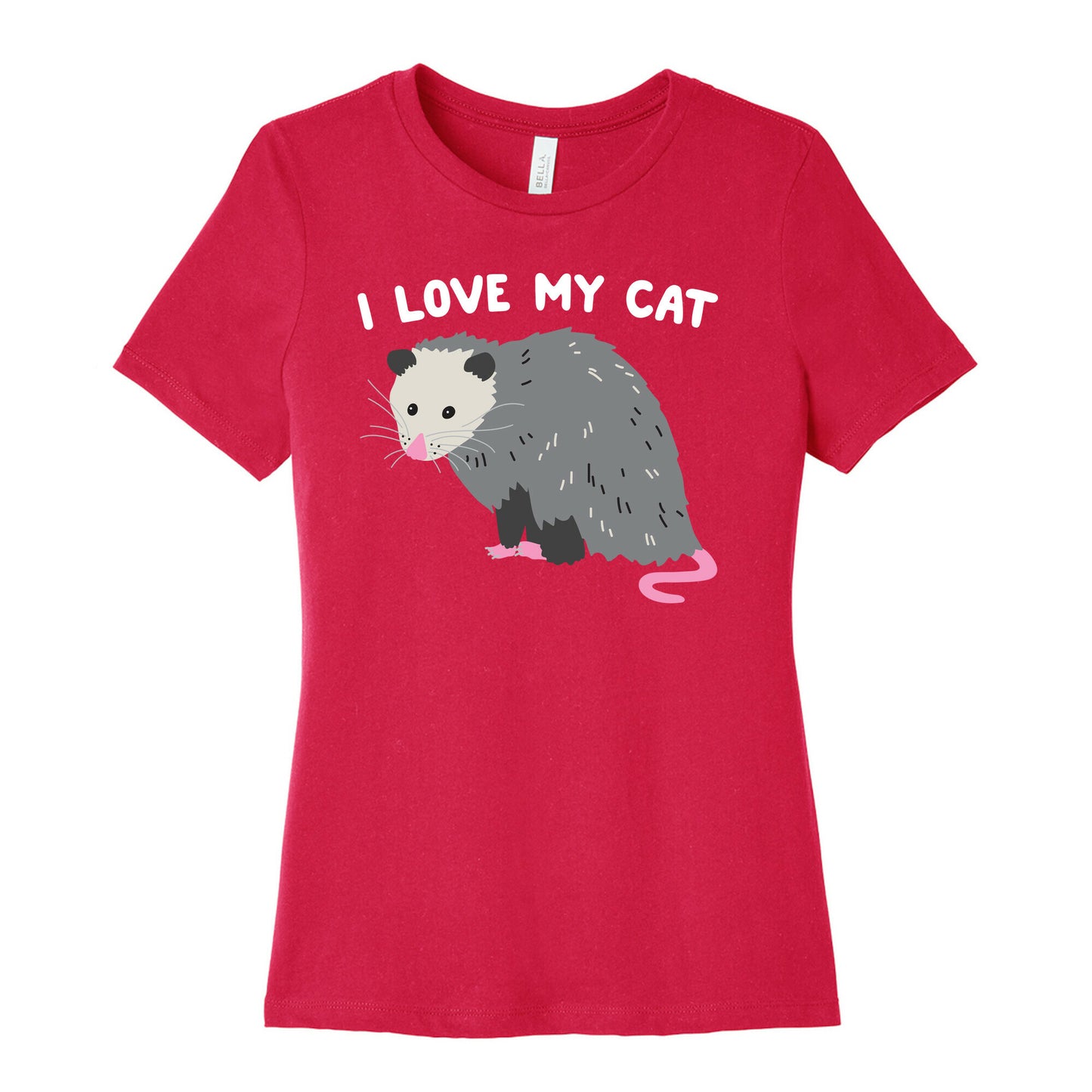 I Love My Cat Opossum Women's Cotton Tee