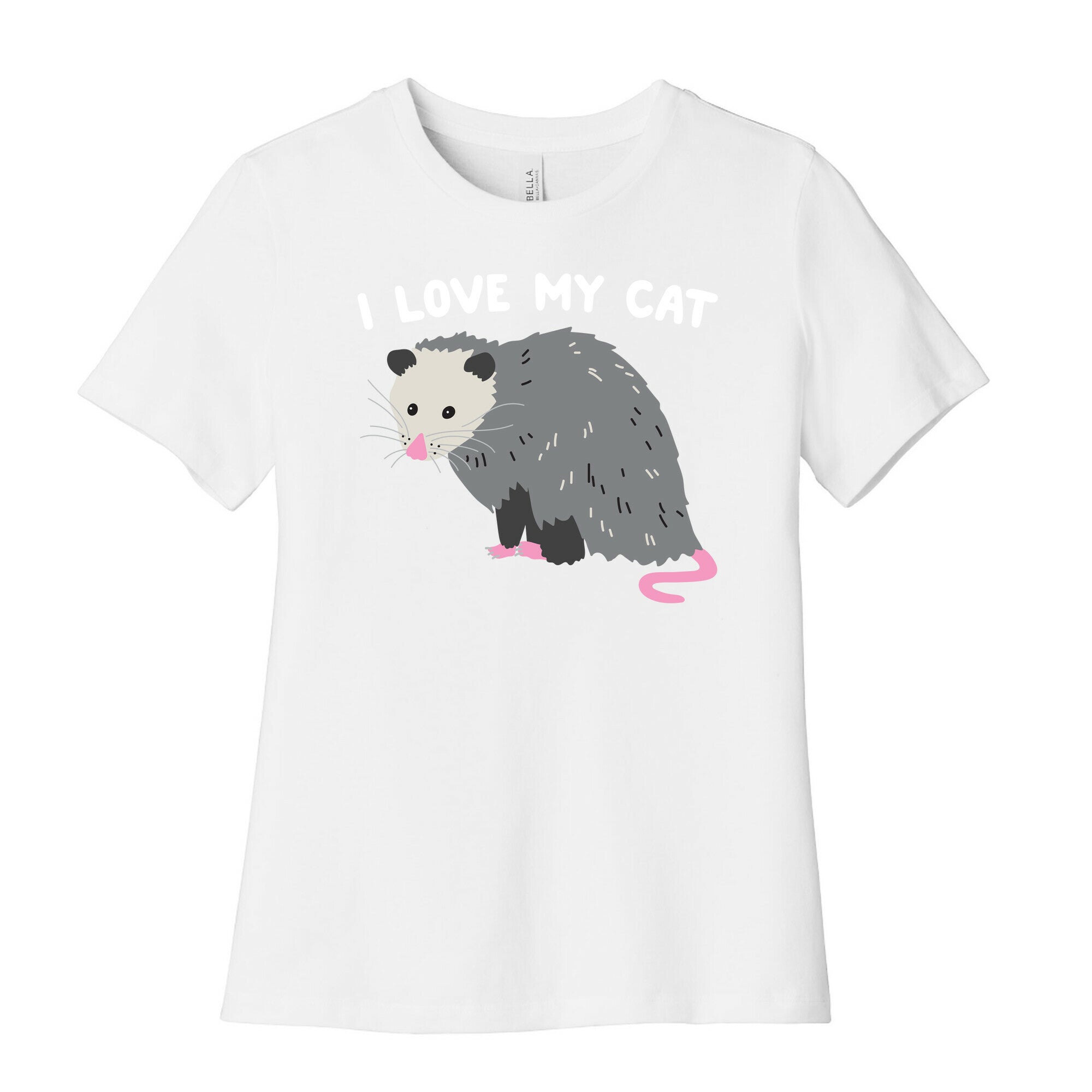 I Love My Cat Opossum Women's Cotton Tee