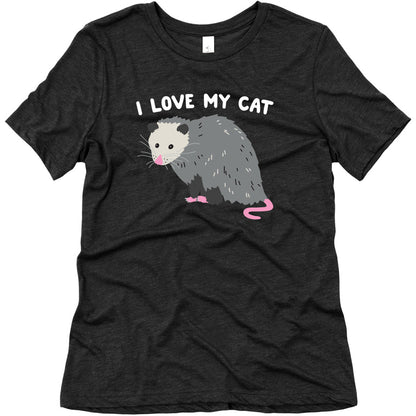 I Love My Cat Opossum Women's Triblend Tee