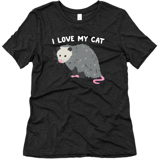 I Love My Cat Opossum Women's Triblend Tee
