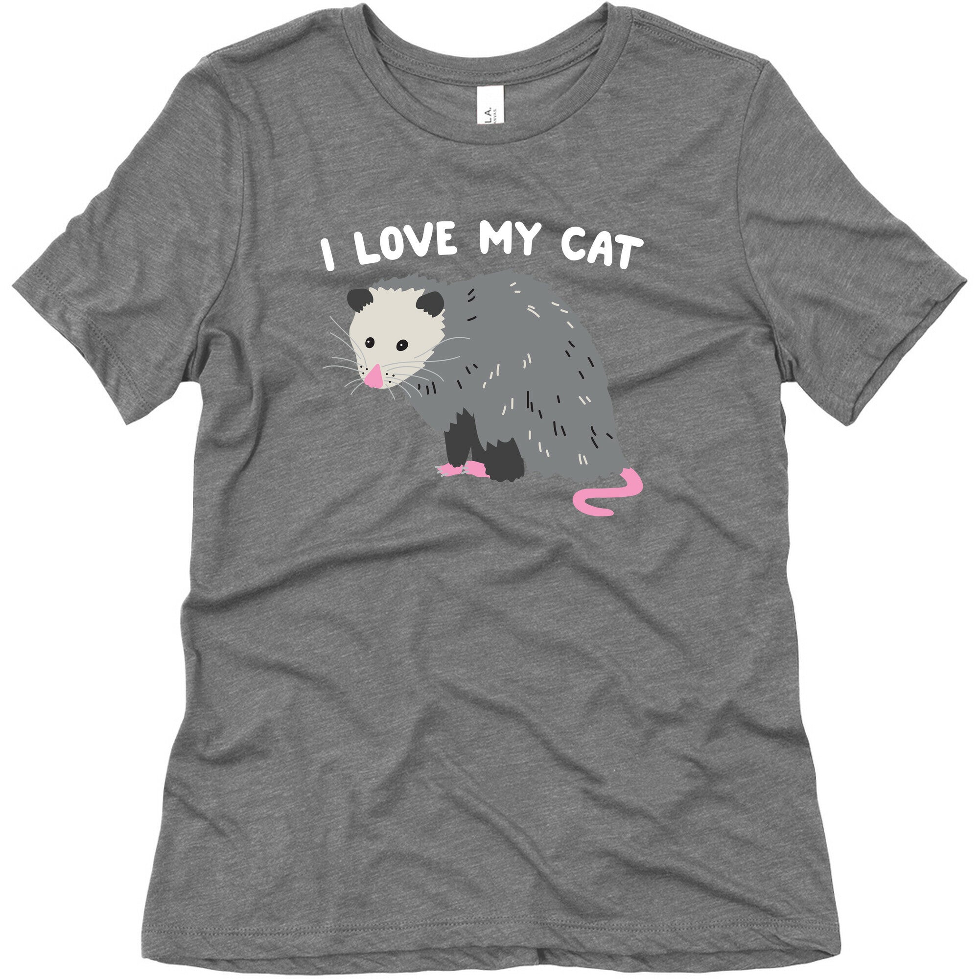 I Love My Cat Opossum Women's Triblend Tee
