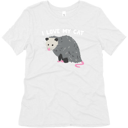 I Love My Cat Opossum Women's Triblend Tee