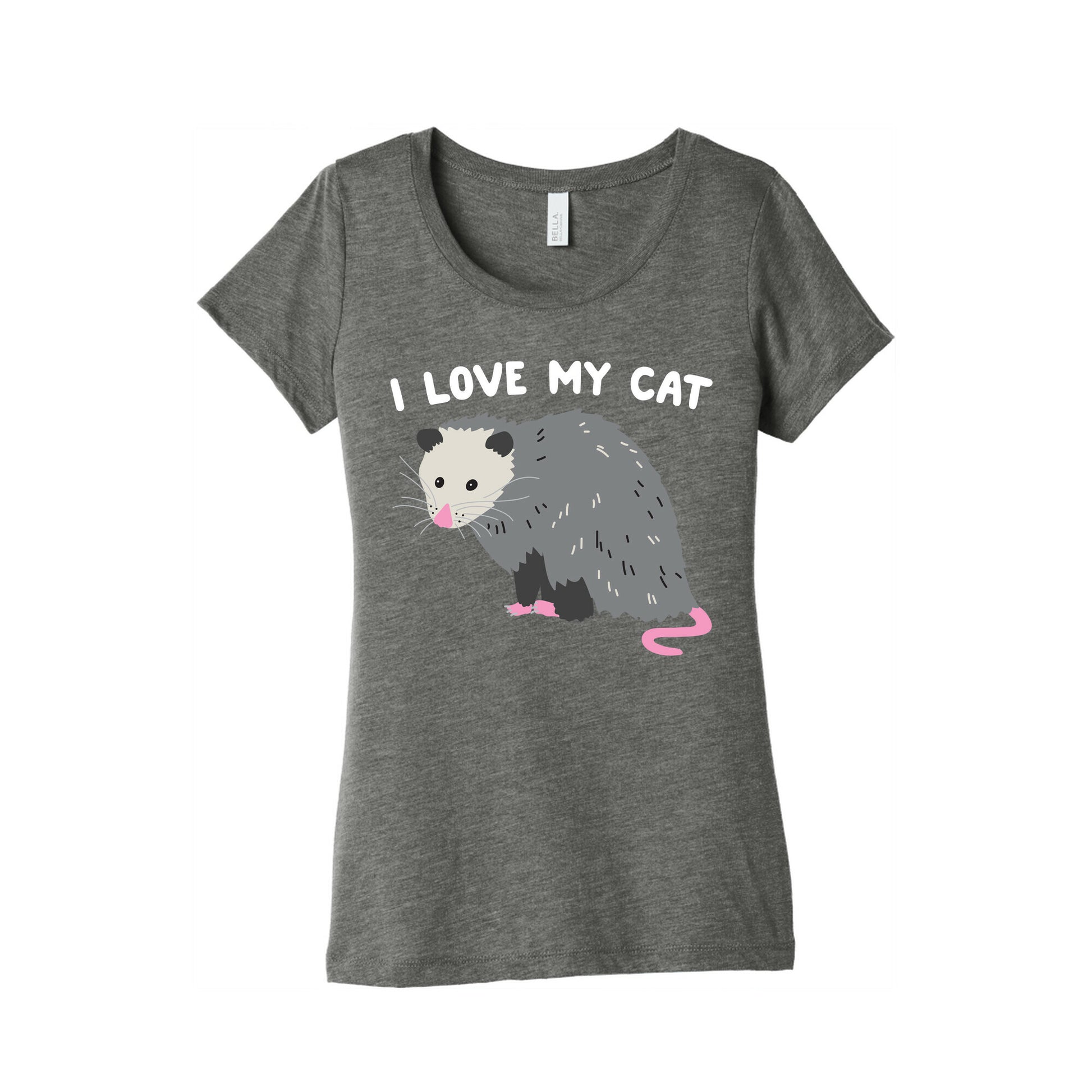 I Love My Cat Opossum Women's Triblend Tee