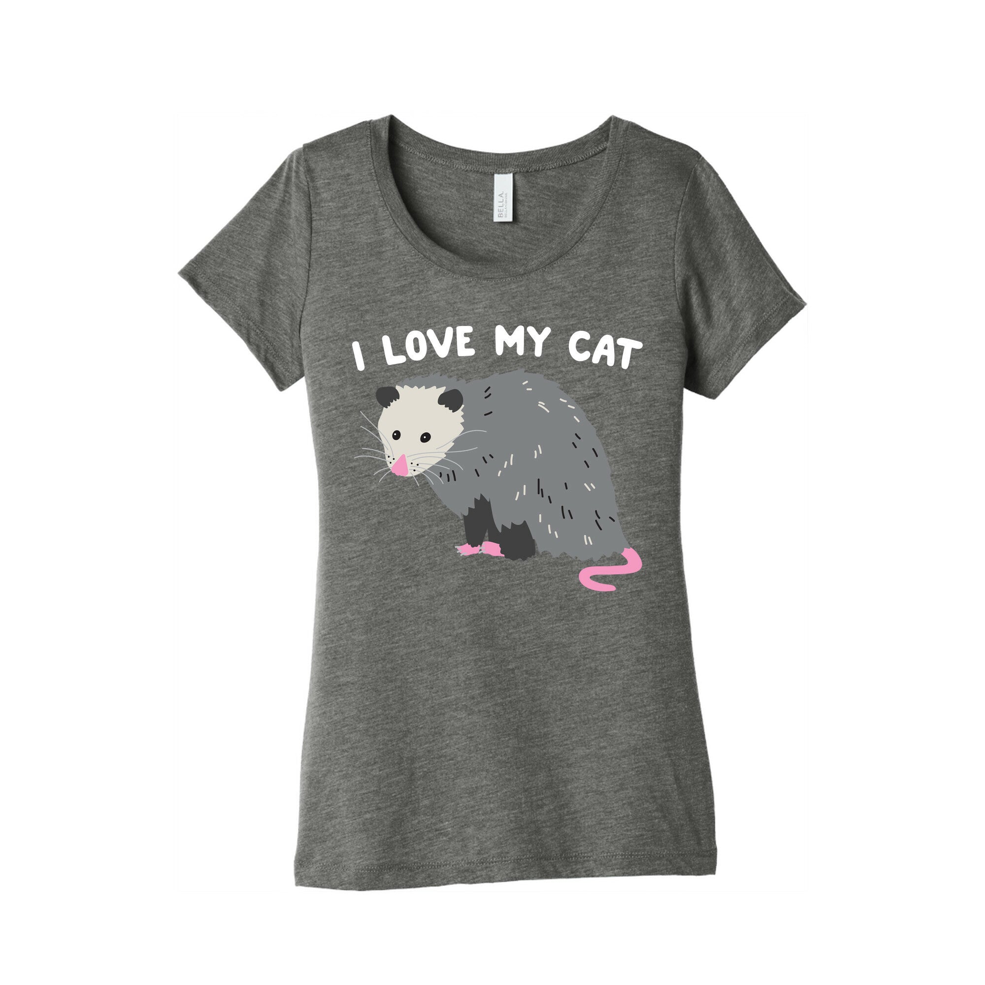 I Love My Cat Opossum Women's Triblend Tee