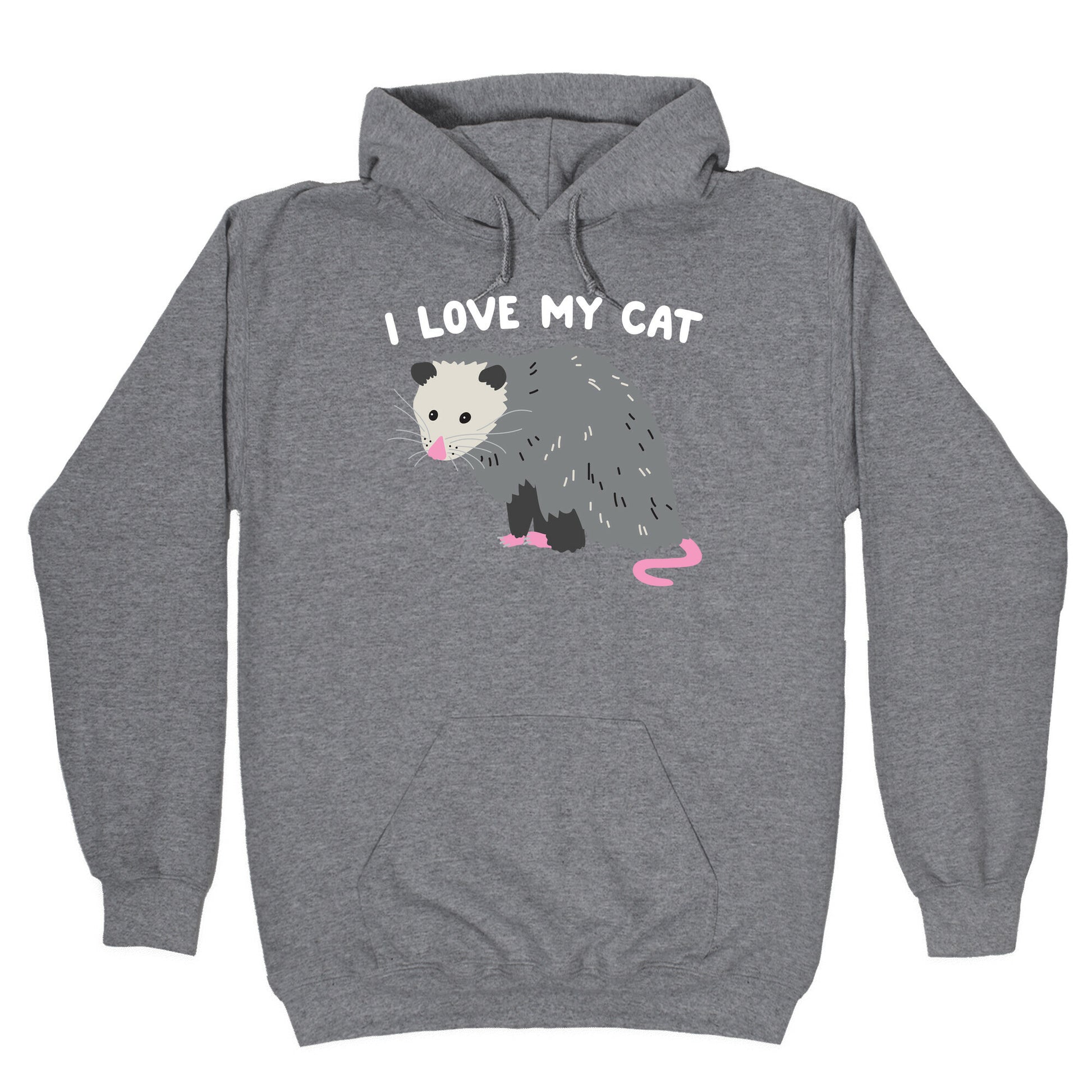 I Love My Cat Opossum Hoodie