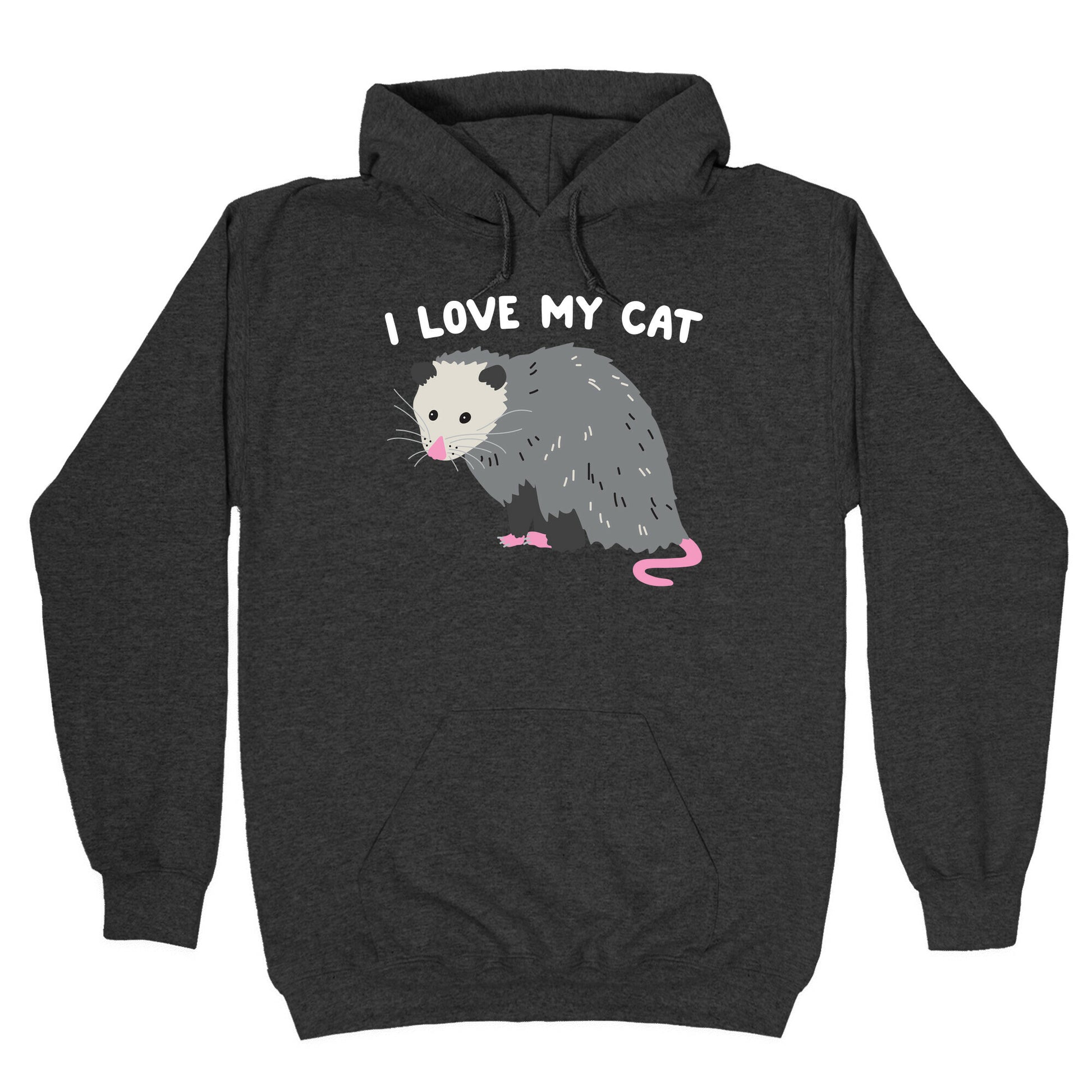 I Love My Cat Opossum Hoodie