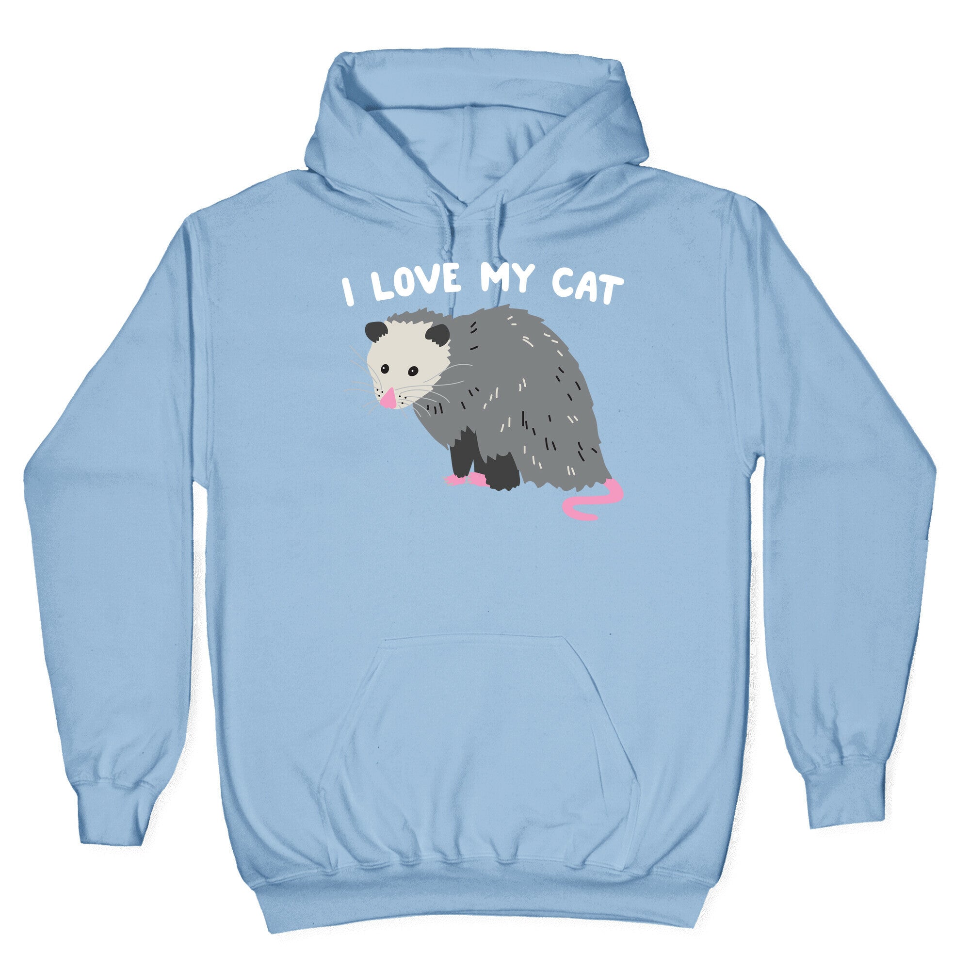I Love My Cat Opossum Hoodie