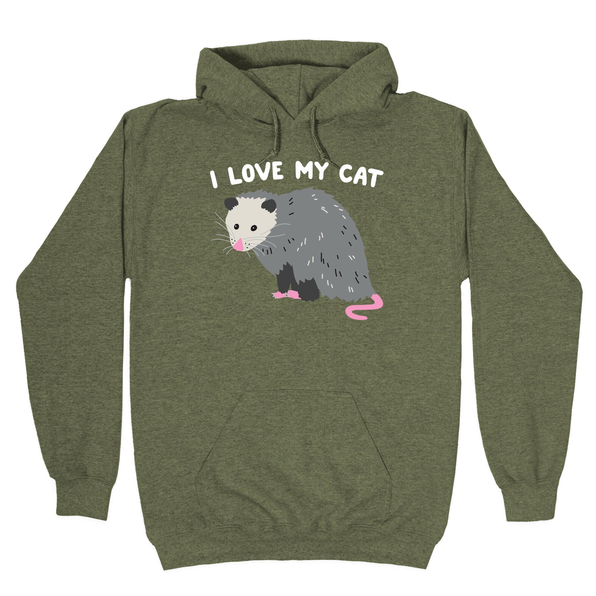 I Love My Cat Opossum Hoodie