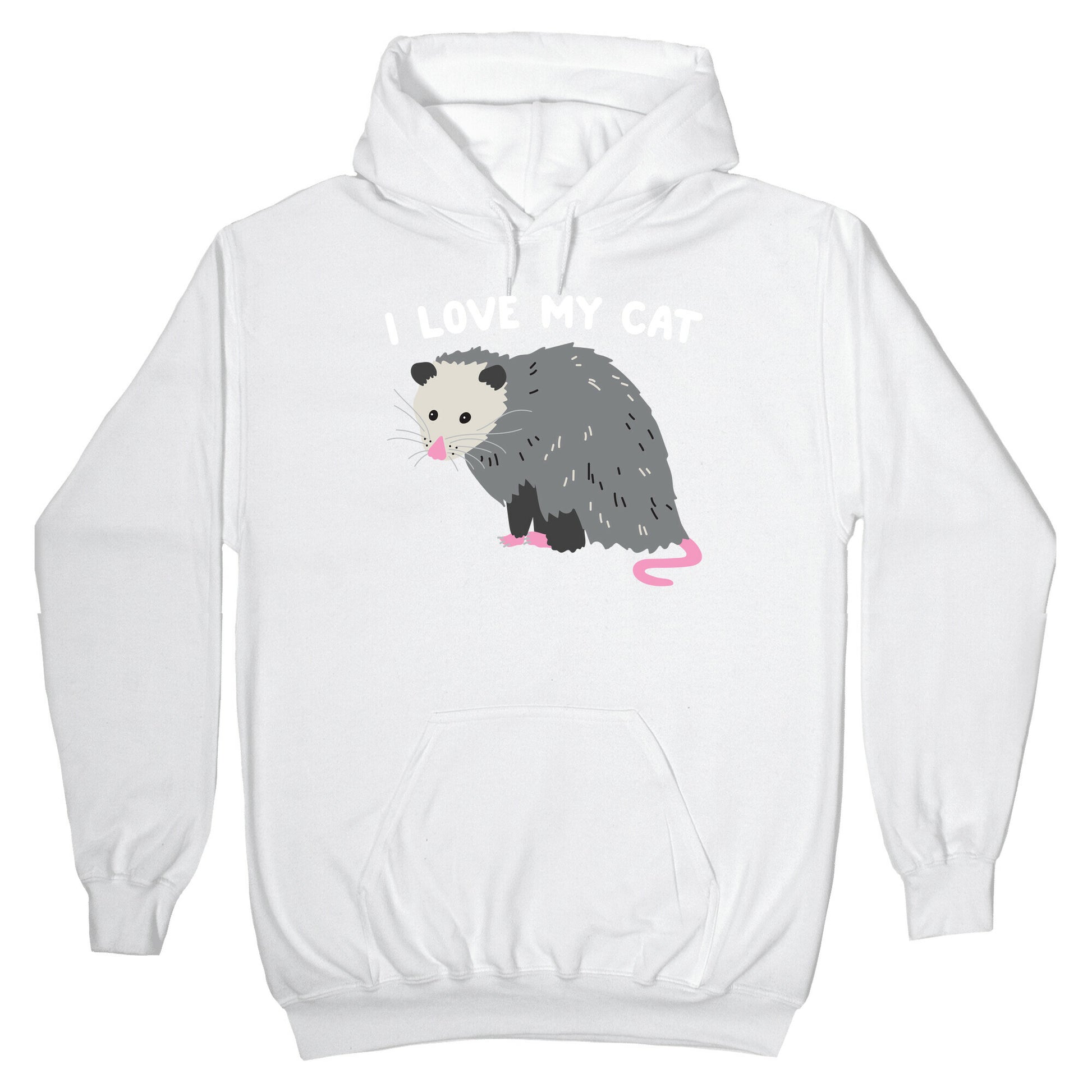 I Love My Cat Opossum Hoodie