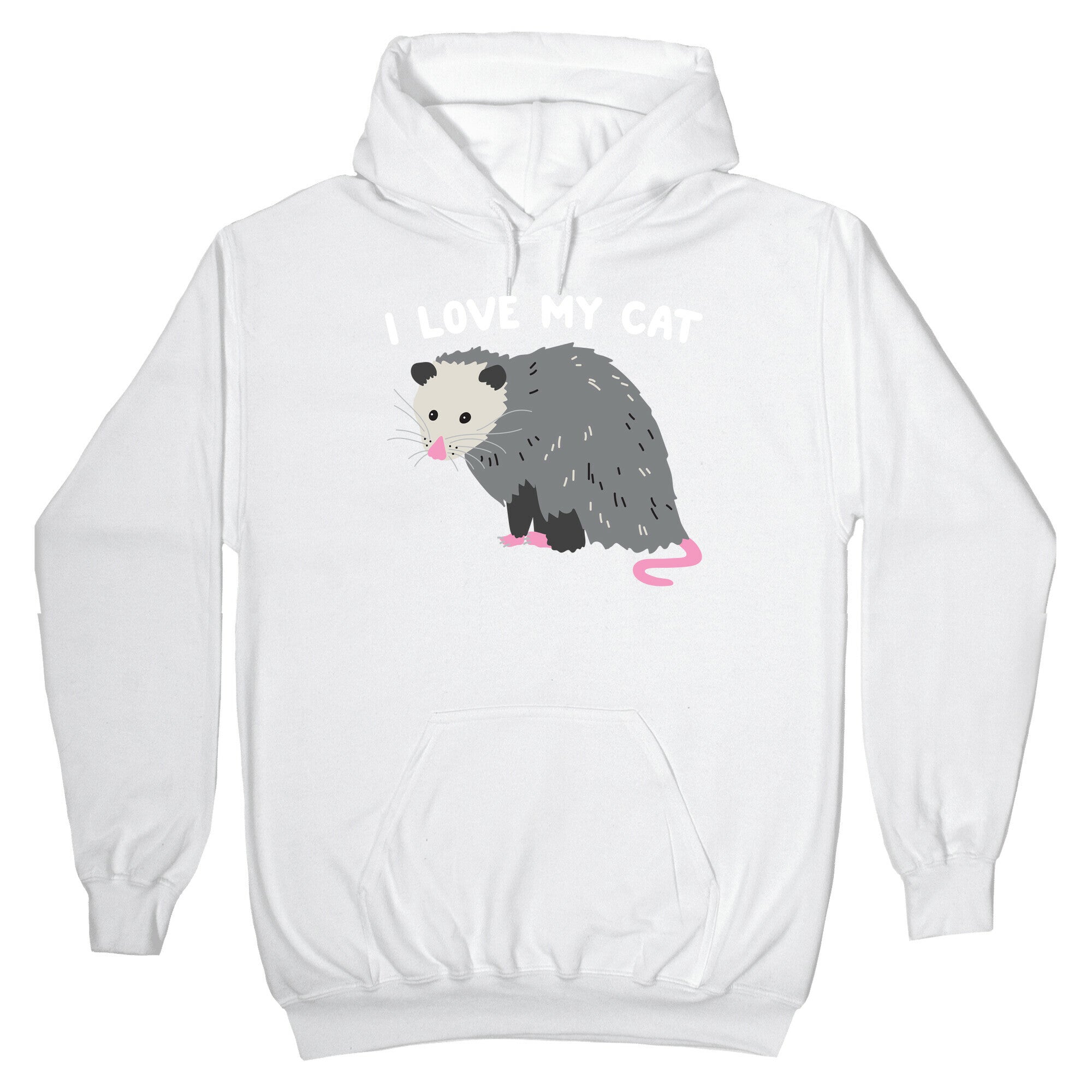 I Love My Cat Opossum Hoodie