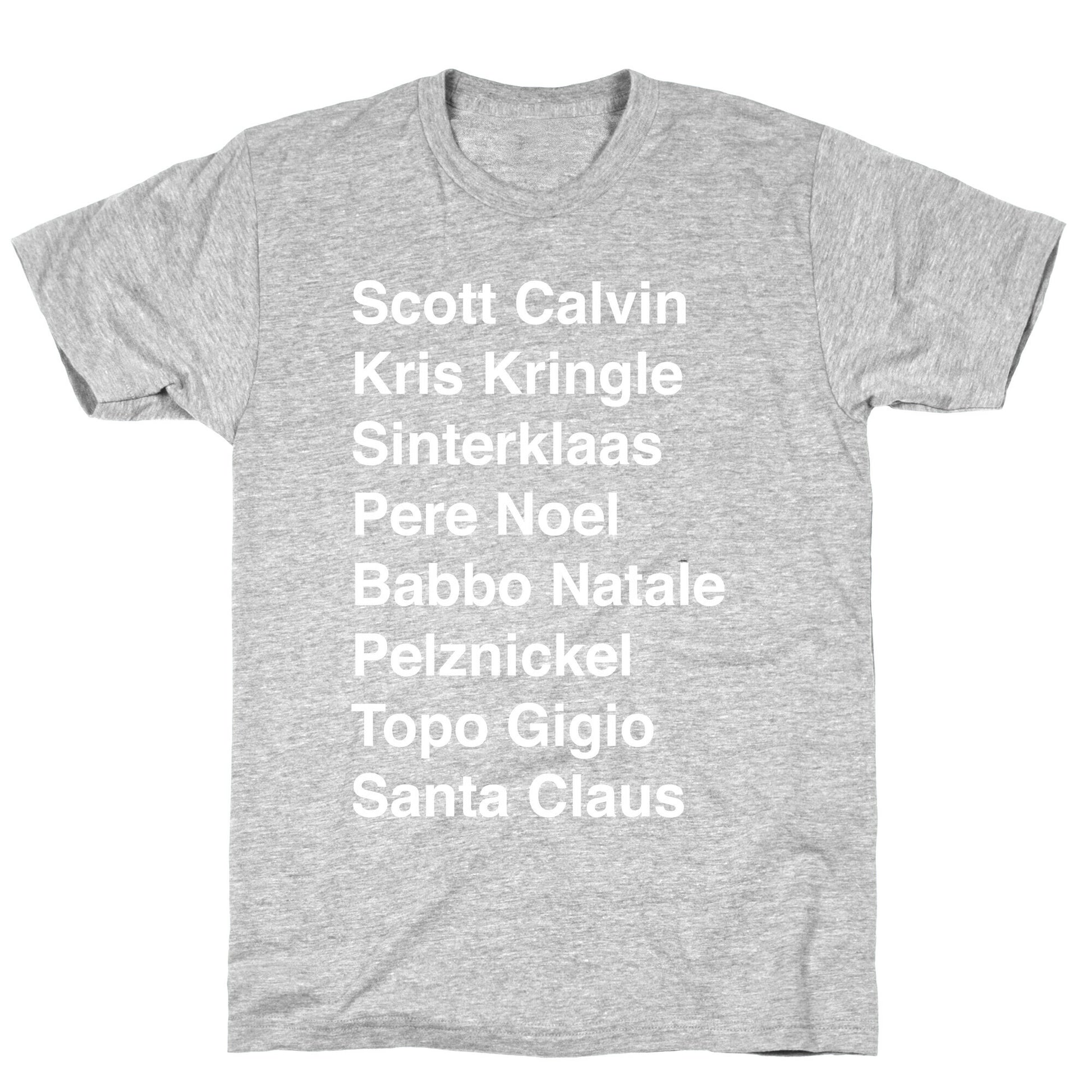 Santa List (White Ink) T-Shirt