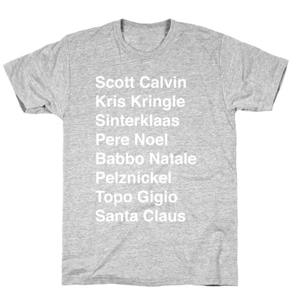 Santa List (White Ink) T-Shirt