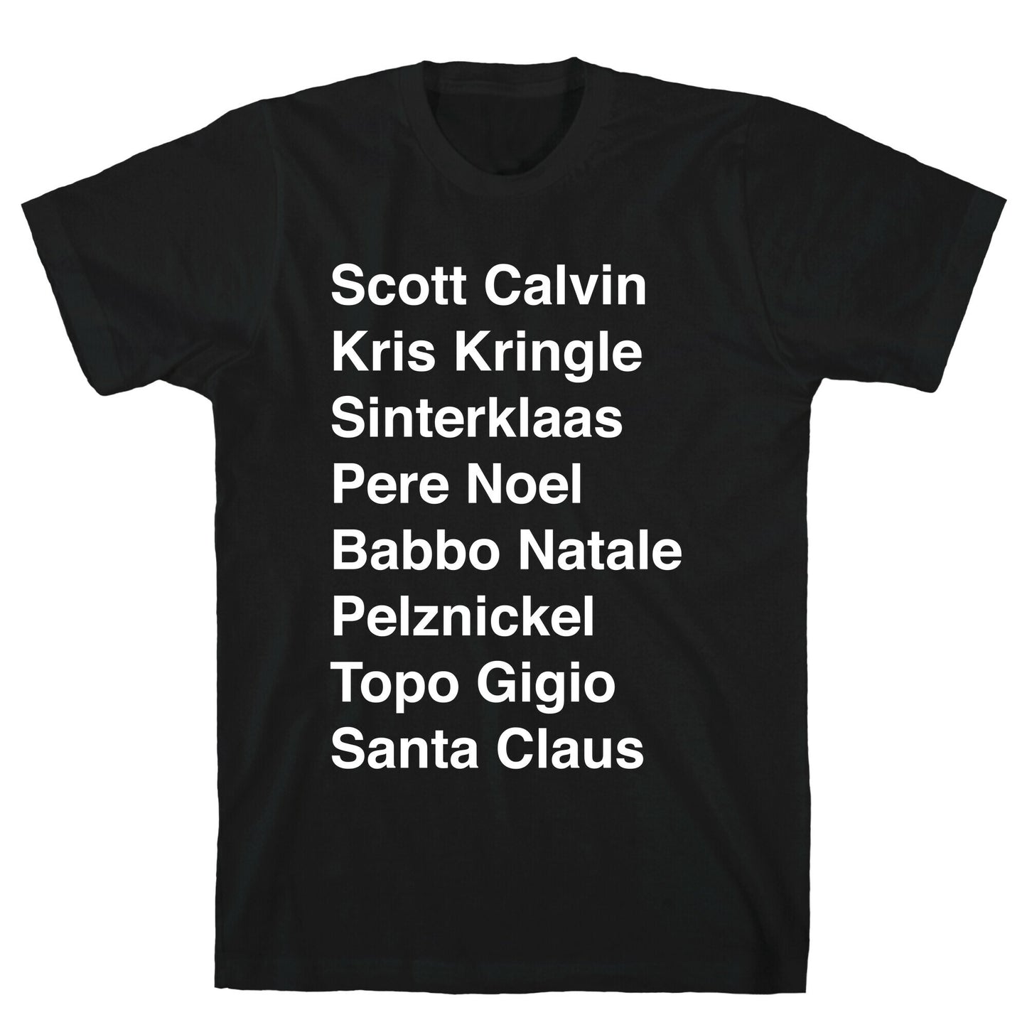 Santa List (White Ink) T-Shirt