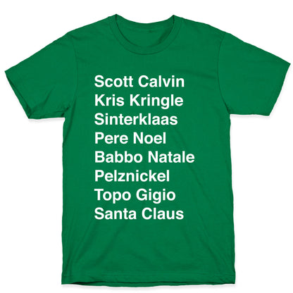 Santa List (White Ink) T-Shirt