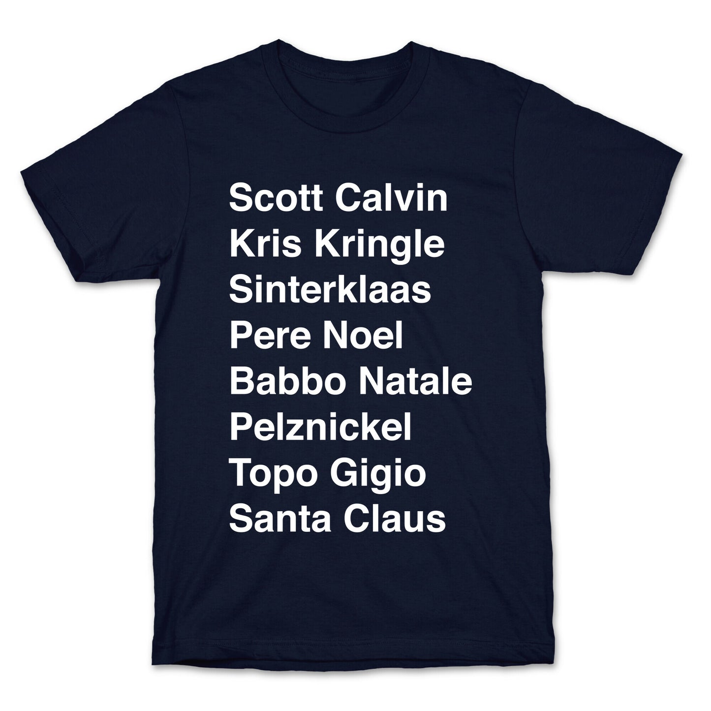 Santa List (White Ink) T-Shirt