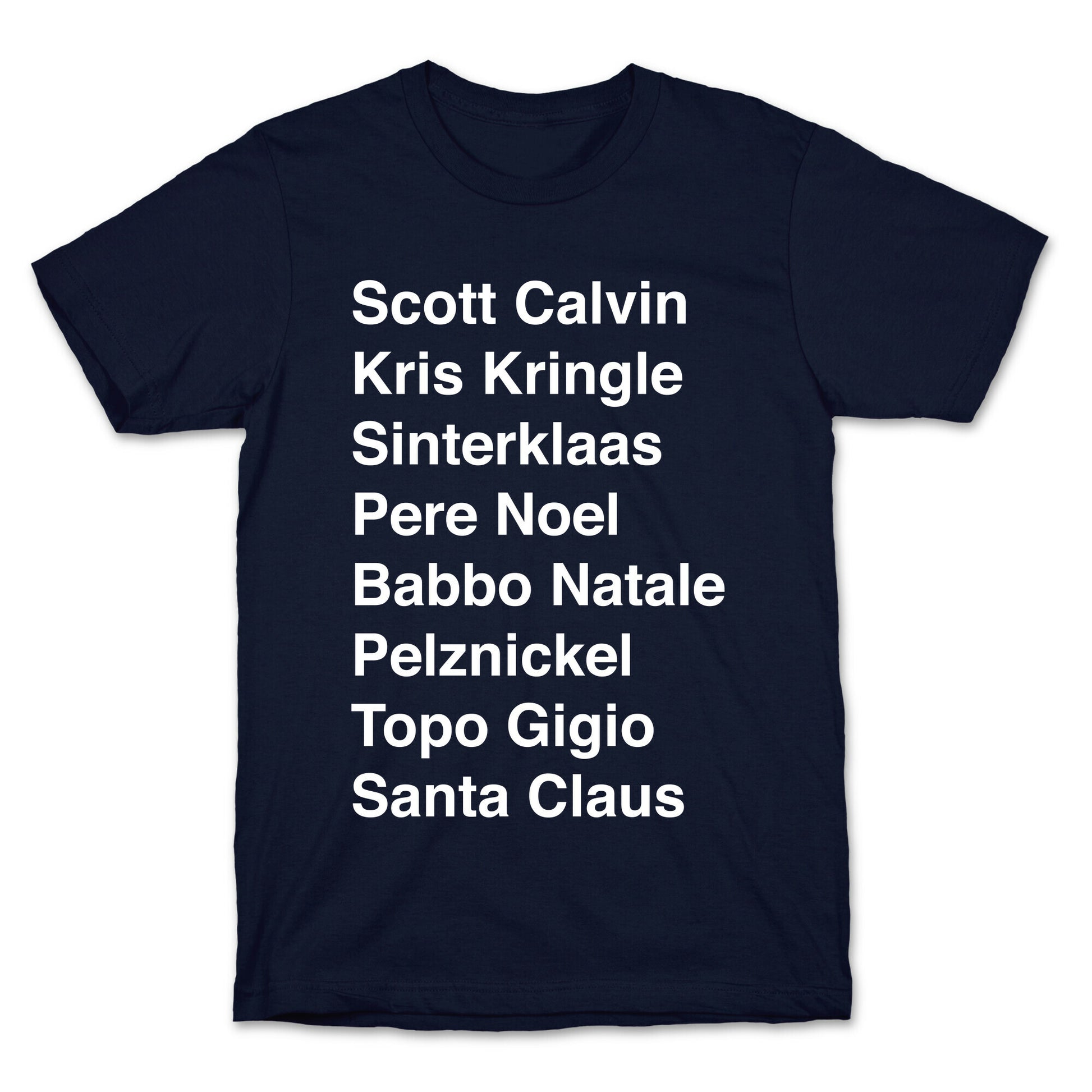 Santa List (White Ink) T-Shirt