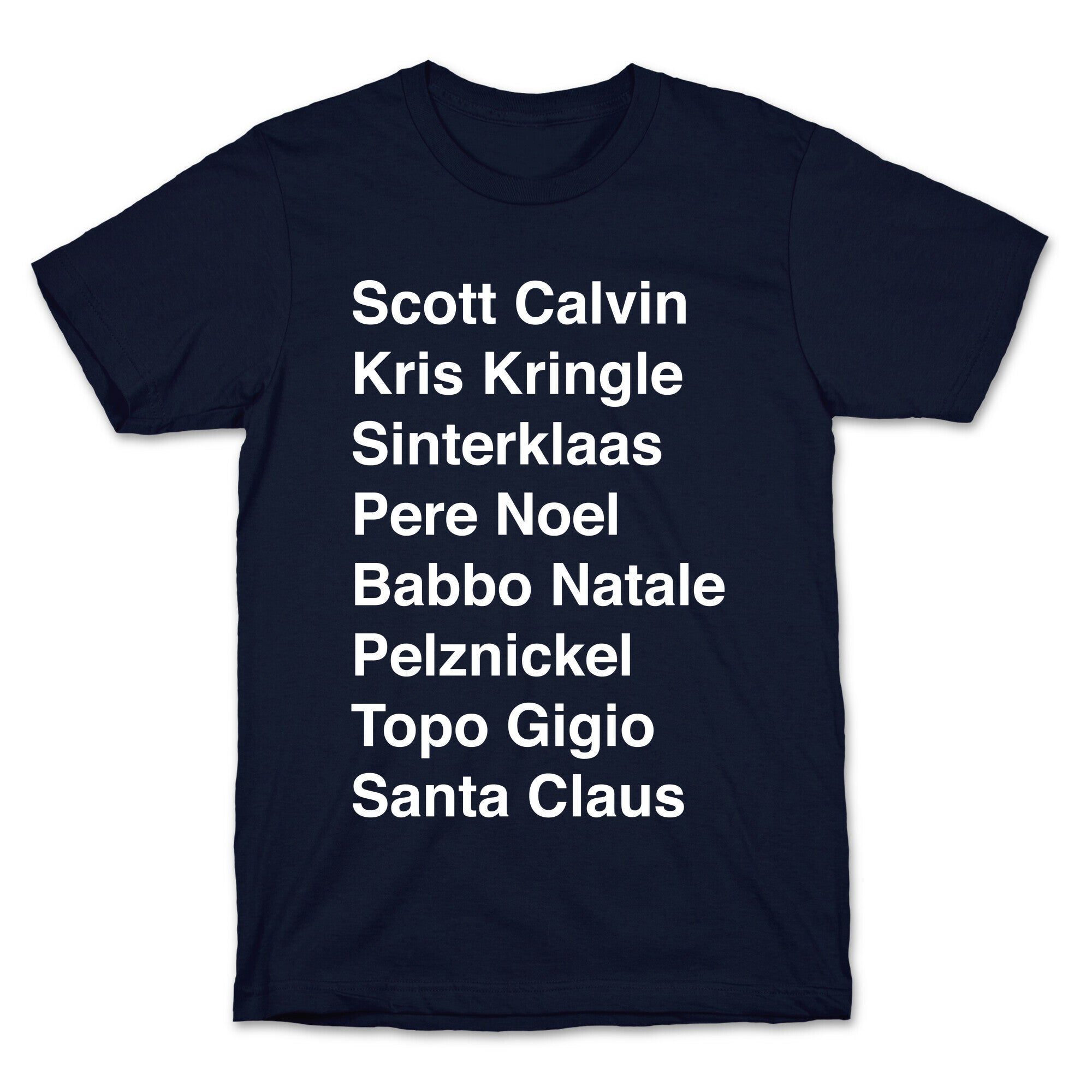 Santa List (White Ink) T-Shirt