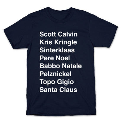 Santa List (White Ink) T-Shirt