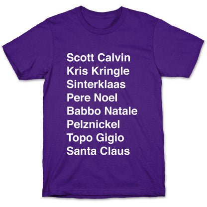Santa List (White Ink) T-Shirt