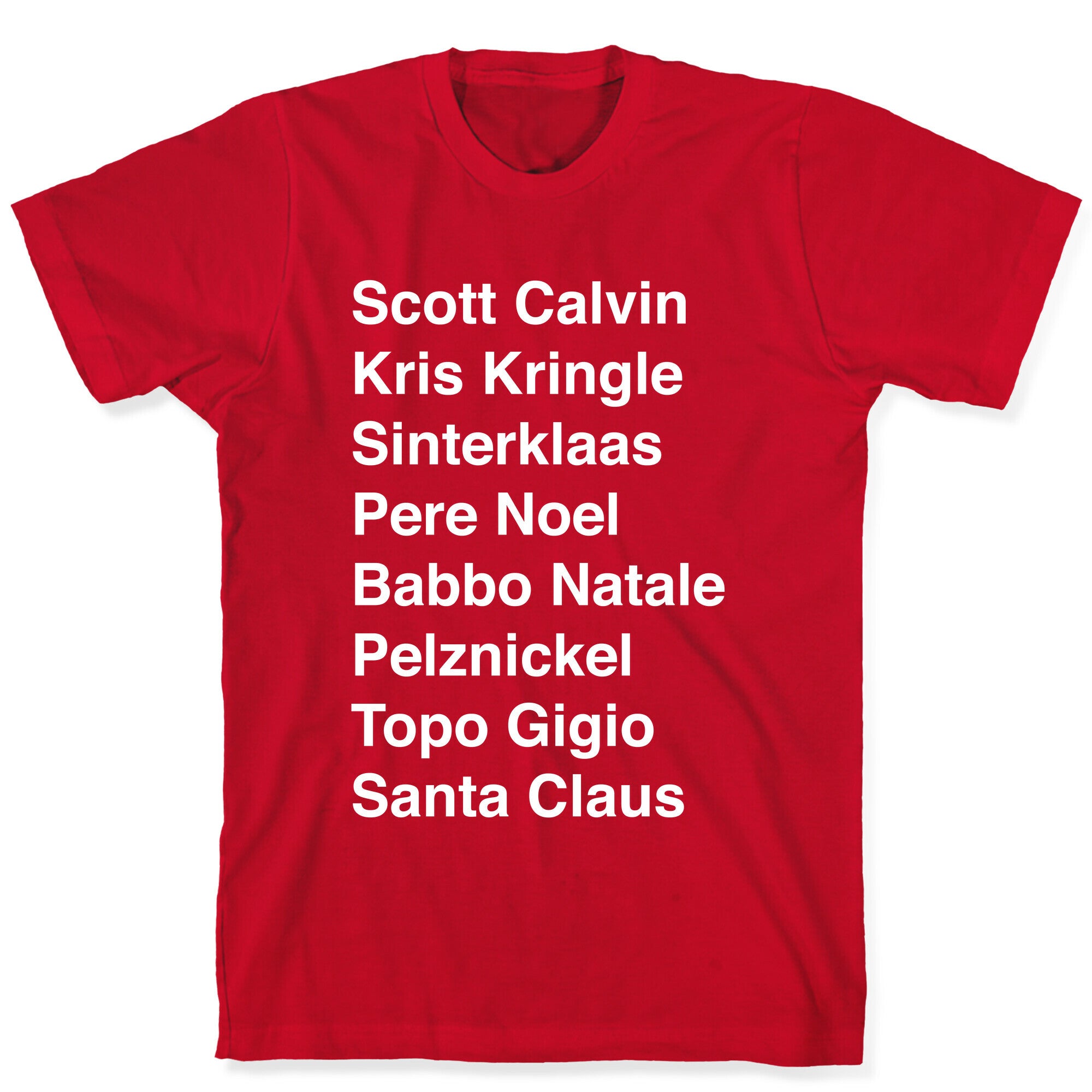 Santa List (White Ink) T-Shirt