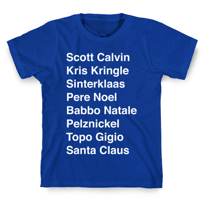 Santa List (White Ink) T-Shirt
