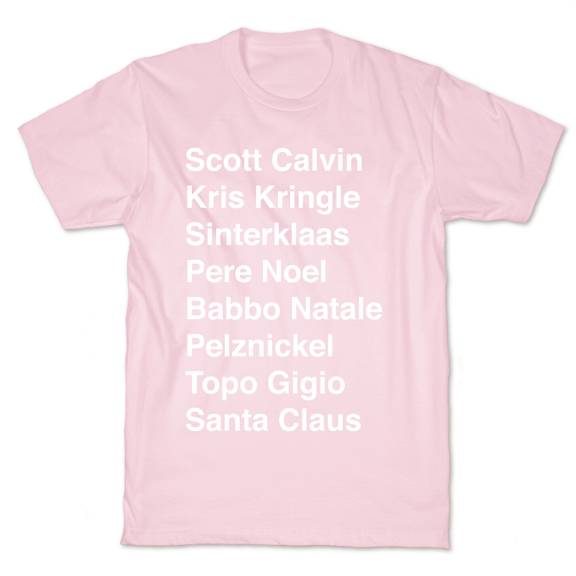 Santa List (White Ink) T-Shirt