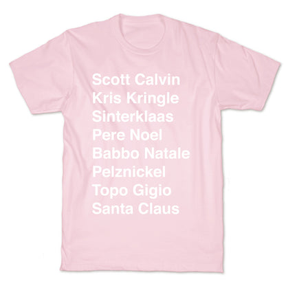Santa List (White Ink) T-Shirt