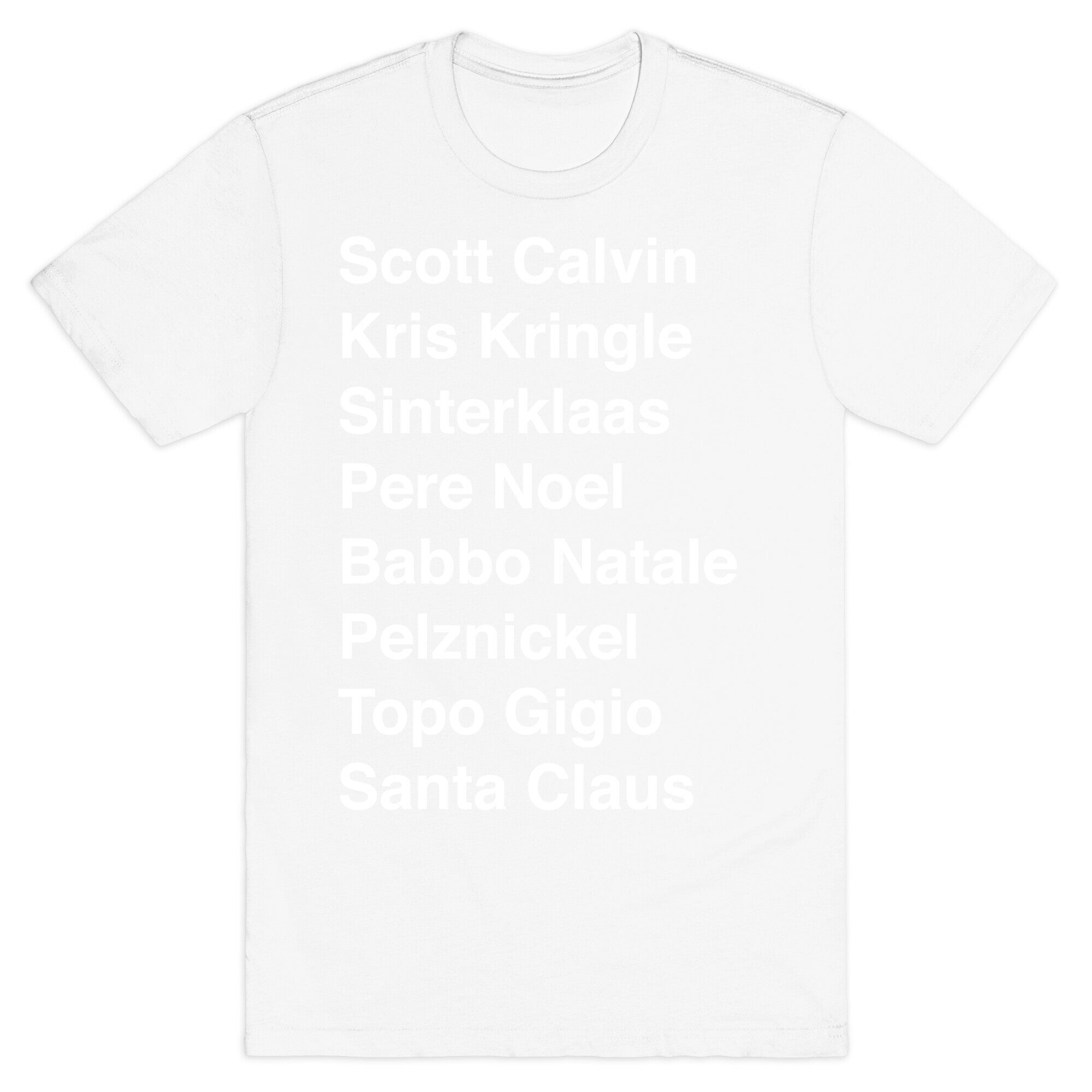 Santa List (White Ink) T-Shirt