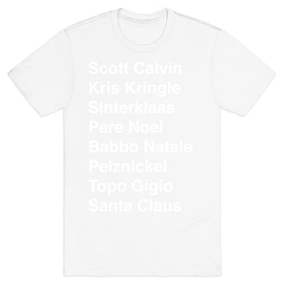 Santa List (White Ink) T-Shirt