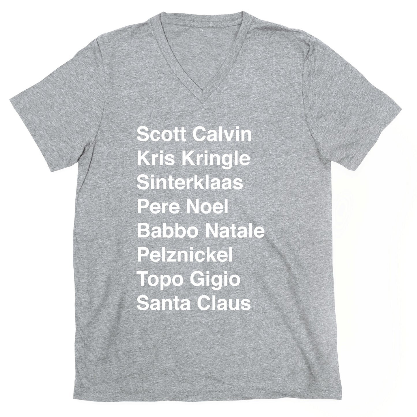 Santa List (White Ink) V-Neck
