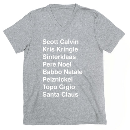 Santa List (White Ink) V-Neck