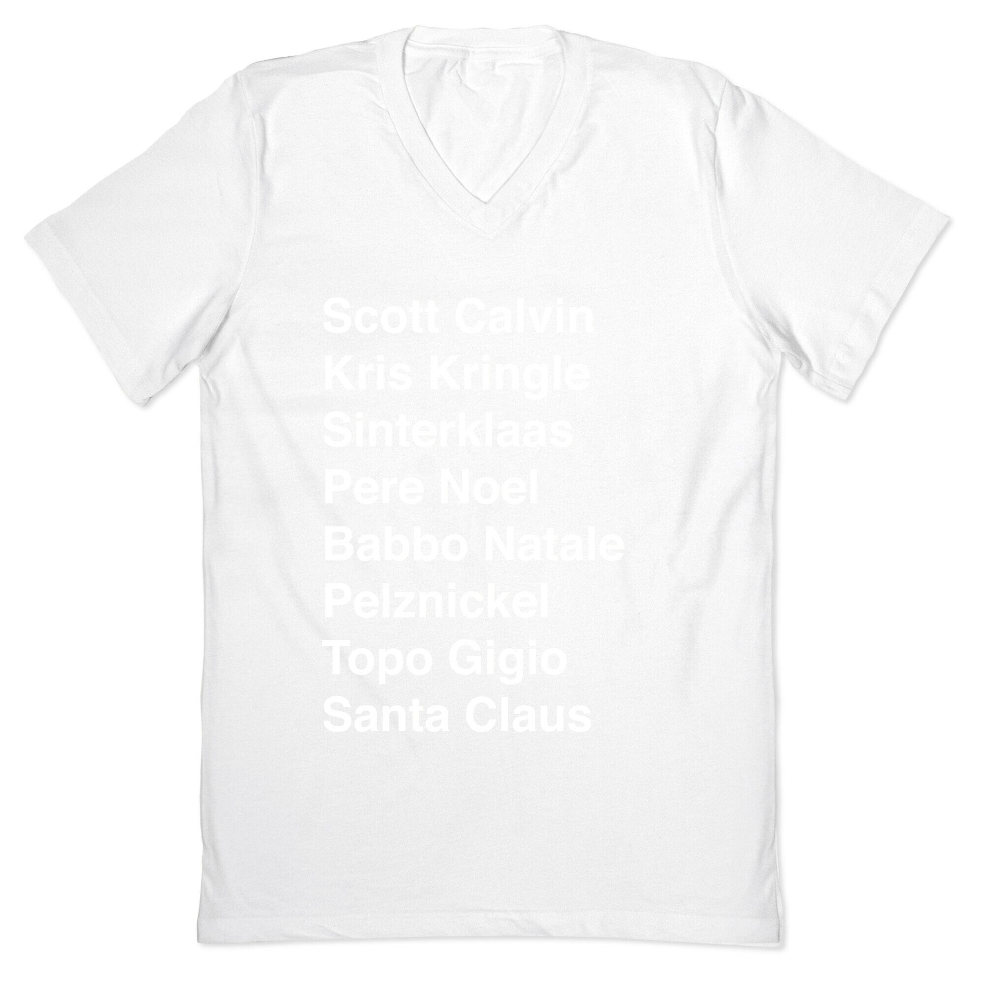 Santa List (White Ink) V-Neck