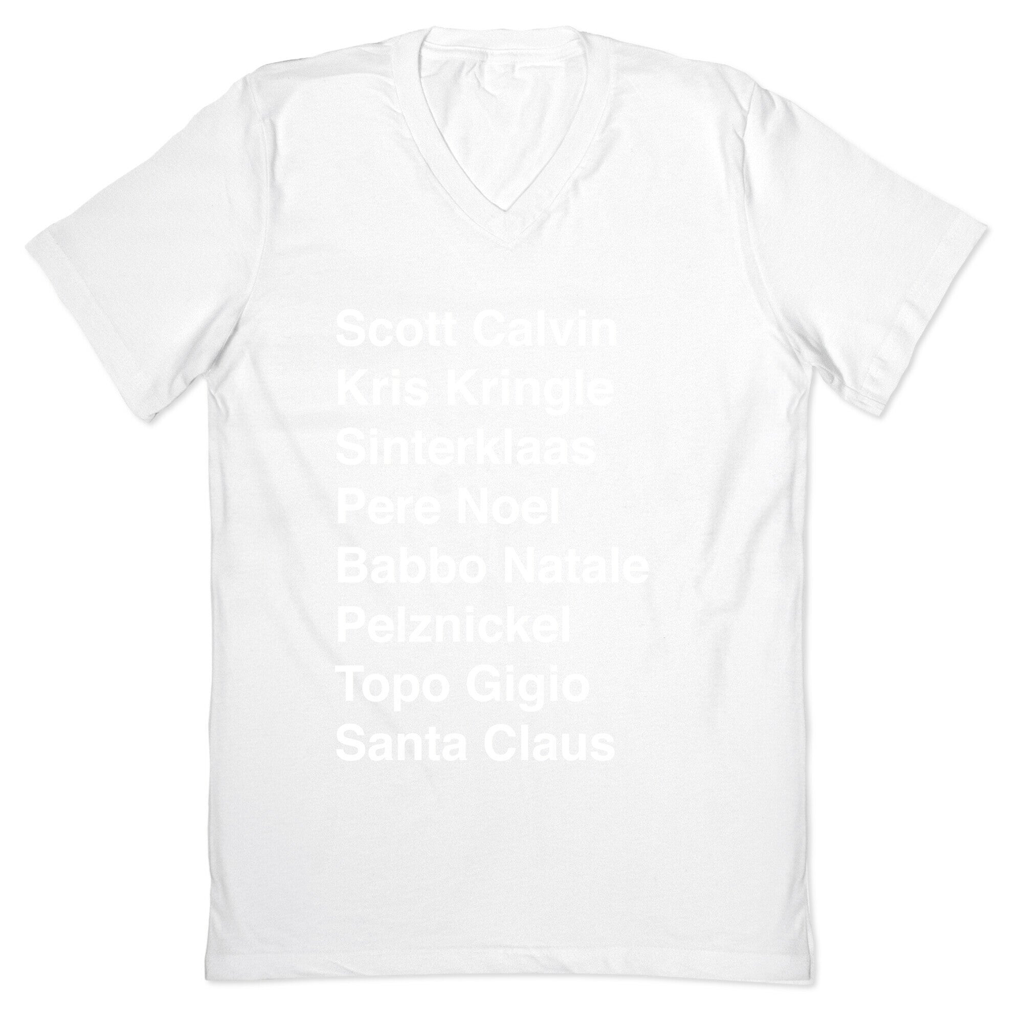 Santa List (White Ink) V-Neck