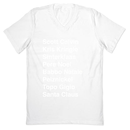 Santa List (White Ink) V-Neck