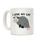 I Love My Cat Opossum Coffee Mug