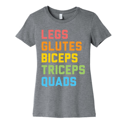 Legs Glutes Biceps Triceps Quads LGBTQ Fitness Women's Cotton Tee