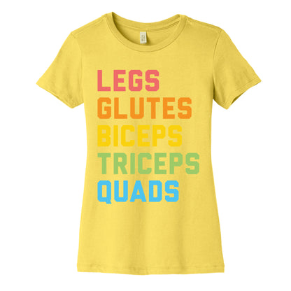 Legs Glutes Biceps Triceps Quads LGBTQ Fitness Women's Cotton Tee