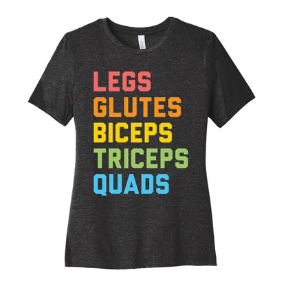 Legs Glutes Biceps Triceps Quads LGBTQ Fitness Women's Cotton Tee