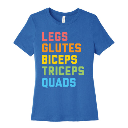 Legs Glutes Biceps Triceps Quads LGBTQ Fitness Women's Cotton Tee