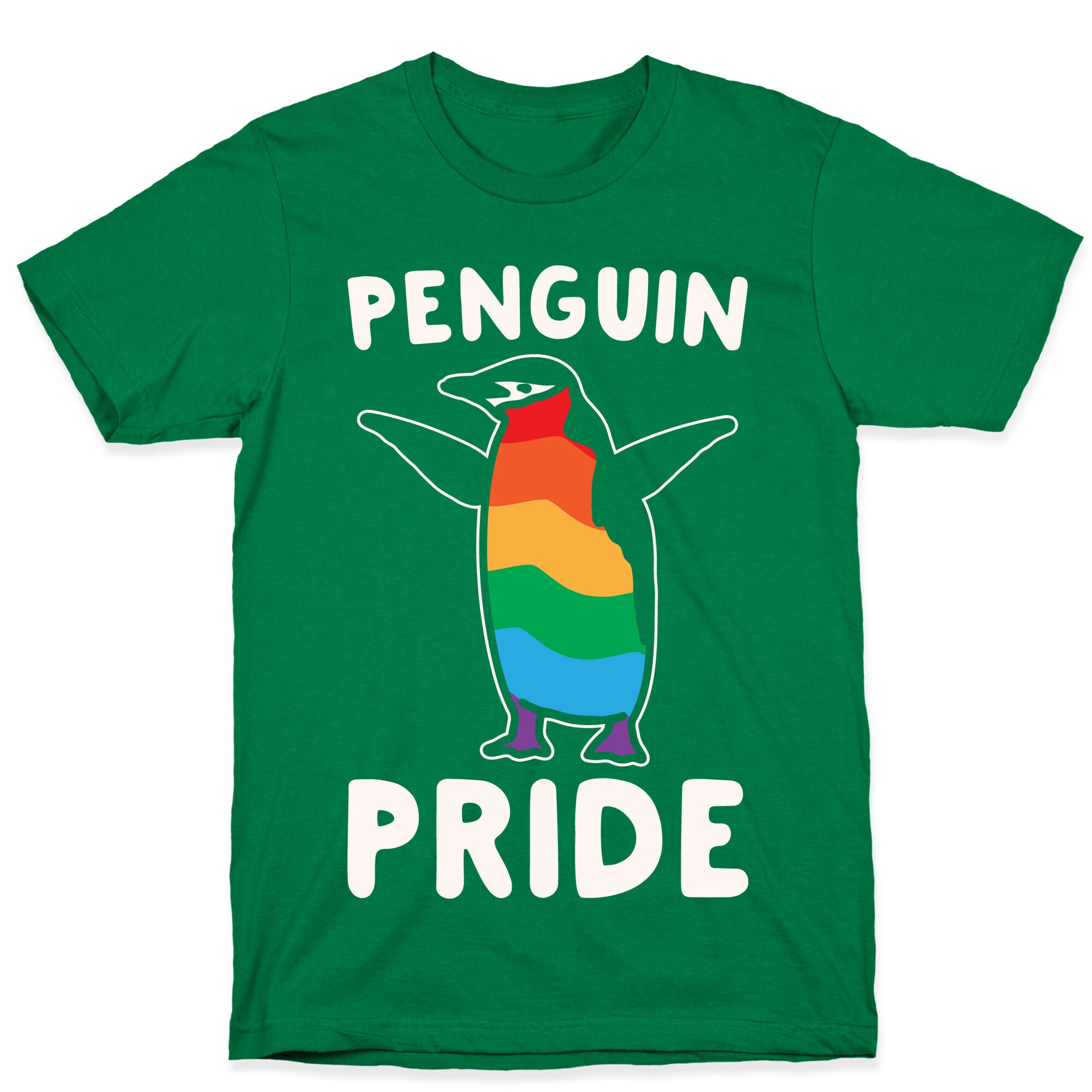Penguin Pride White Print T-Shirt